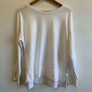 Eileen Fisher Women's High-Low Traceable Organic Cotton Jersey Crew Neck Top